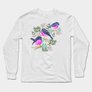 Pink robins Long Sleeve T-Shirt